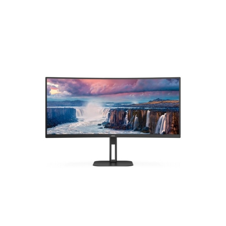 AOC Value-line CU34V5C/BK - V5 series - monitor a LED - curvato - 34" - 3440 x 1 (CU34V5C/BK)