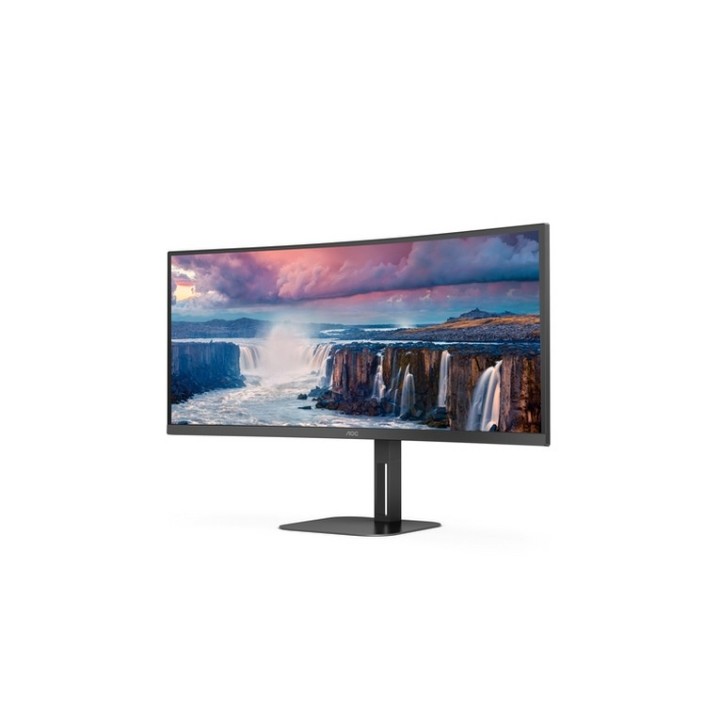 AOC Value-line CU34V5C/BK - V5 series - monitor a LED - curvato - 34" - 3440 x 1 (CU34V5C/BK)