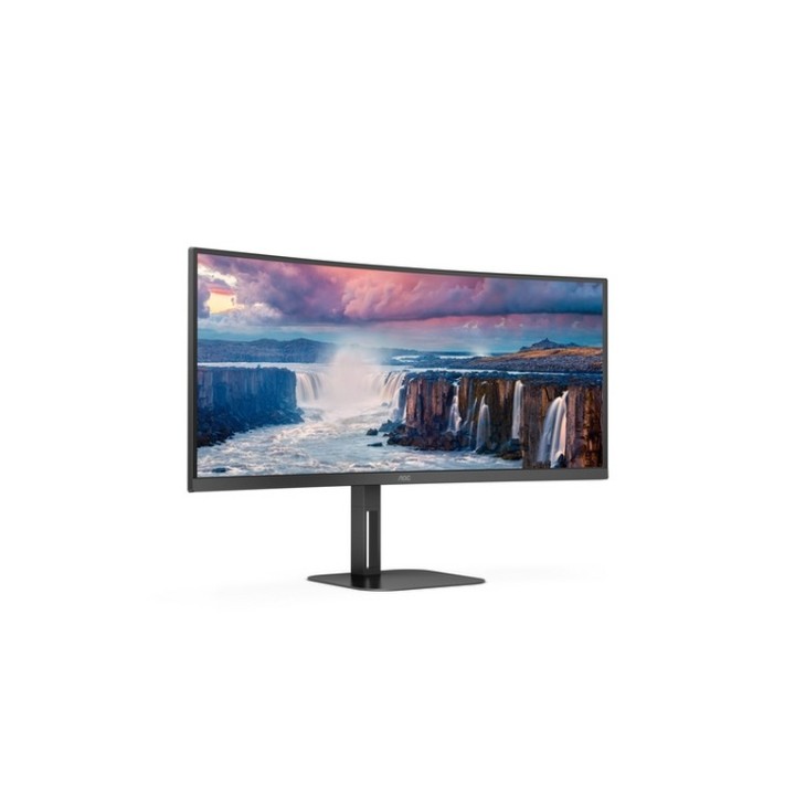 AOC Value-line CU34V5C/BK - V5 series - monitor a LED - curvato - 34" - 3440 x 1 (CU34V5C/BK)