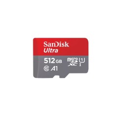 SanDisk Ultra - Scheda di memoria flash (adattatore da microSDXC a SD in dotazio (SDSQUAC-512G-GN6FA)