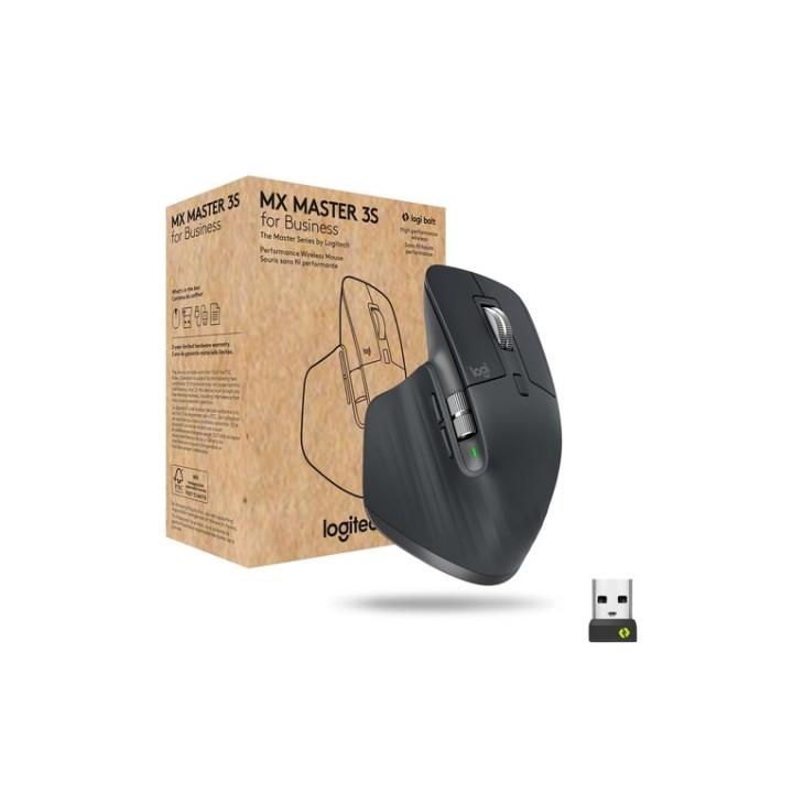 Logitech Master Series MX Master 3S for Business - Mouse - ergonomico - per dest
