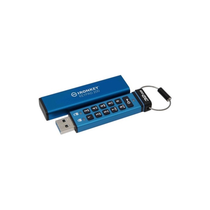 Kingston IronKey Keypad 200 - Chiavetta USB - crittografato - FIPS 140-3 Level 3 (IKKP200/32GB)