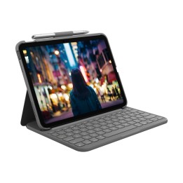 Logitech Slim Folio - Custodia tastiera e carta - senza fili - Bluetooth LE - QW