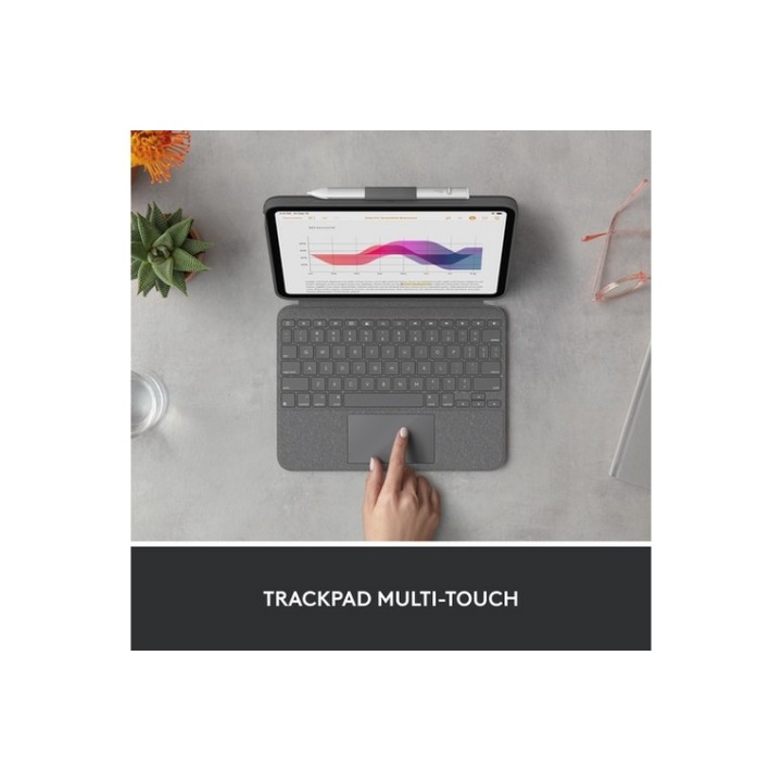 Logitech Combo Touch - Custodia tastiera e carta - con trackpad - retroilluminat