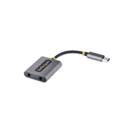 Startech Adattatore USB C a Jack - Splitter USB C per 2 Cuffie/Mic - Ripartitore (USBC-AUDIO-SPLITTER)
