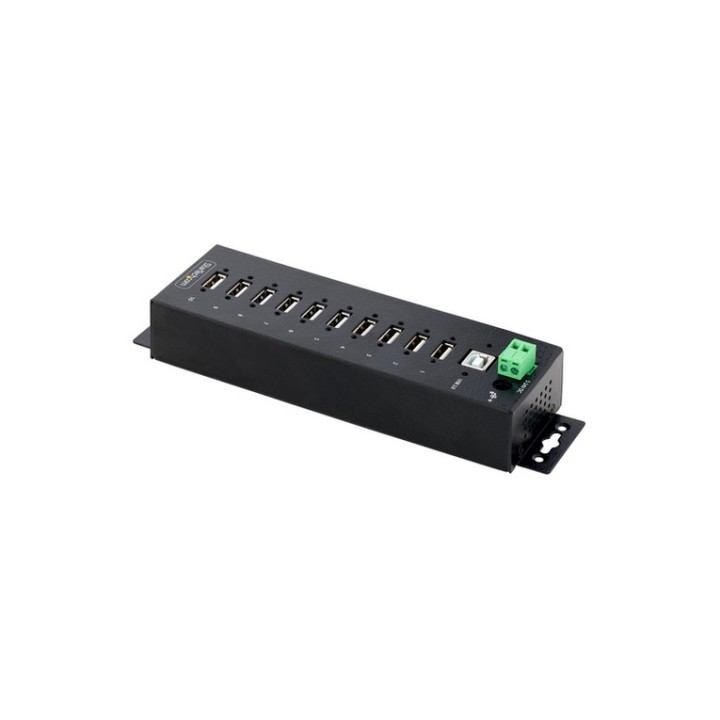Startech 10-Port Industrial USB 2.0 Hub, Rugged USB Hub w/15kV Air/8kV Contact E