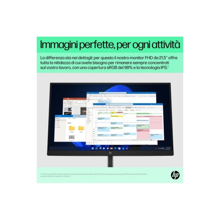 HP E22 G5 - E-Series - monitor a LED - 21.5" - 1920 x 1080 Full HD (1080p) @ 75 (6N4E8AAABB)