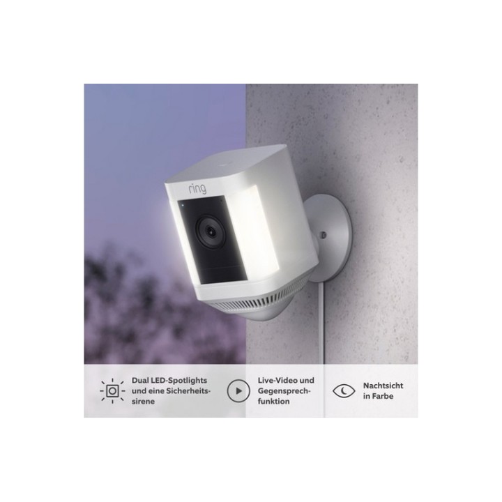 Ring Spotlight Cam Plus Plug-In - Telecamera di sorveglianza connessa in rete -