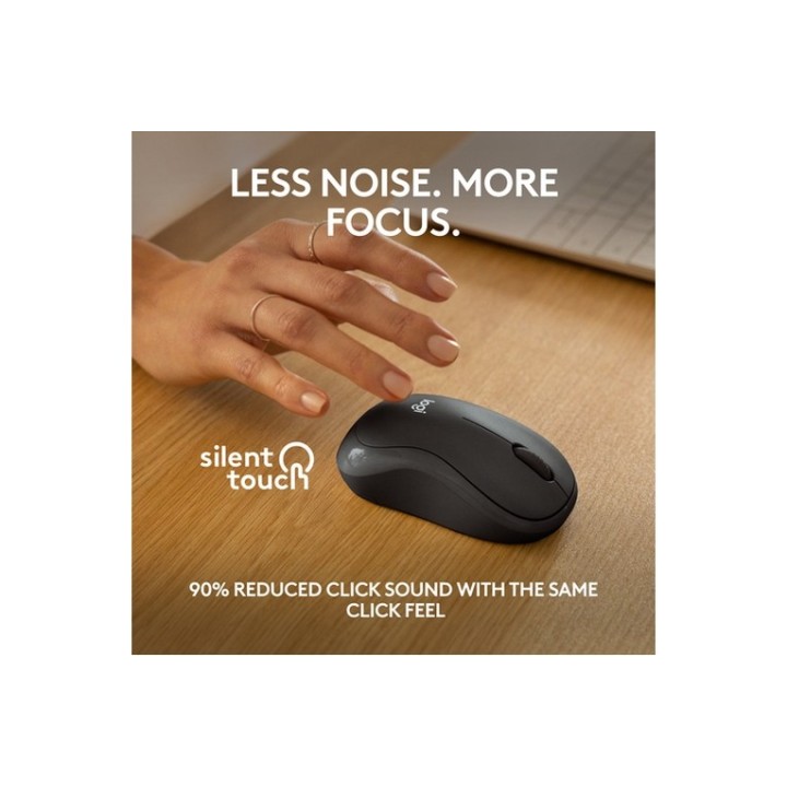 Logitech M240 Silent - Mouse - per destrorsi e per sinistrorsi - ottica - 3 puls