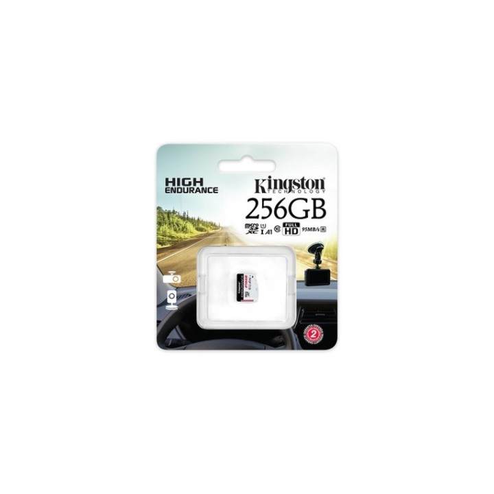 Kingston High Endurance - Scheda di memoria flash - 256 GB - A1 / UHS-I U1 / Cla (SDCE/256GB)