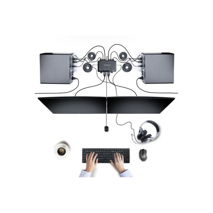 Startech KVM Switch DisplayPort a 2 porte per doppio monitor DP 4K - Switch KVM