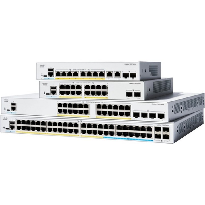 Cisco Catalyst 1300-24P-4G - Switch - L3 - gestito - 24 x 10/100/1000 (PoE+) + 4