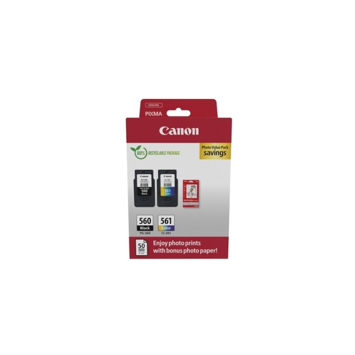 Canon PG-560/CL-561 Photo Value Pack - Lucido - confezione da 2 - nero, colore (