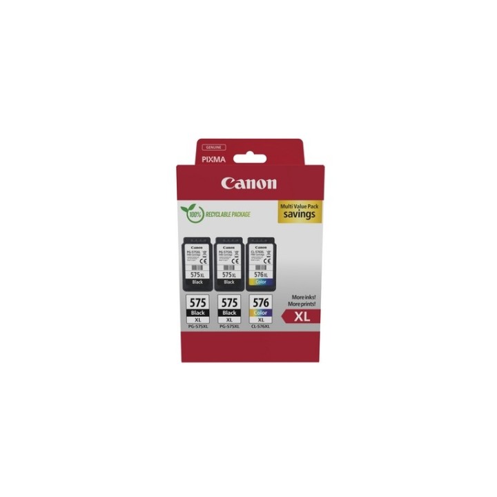 Canon PG-575XLx2/CL-576XL Multipack - Confezione da 3 - Alta resa - nero, colore