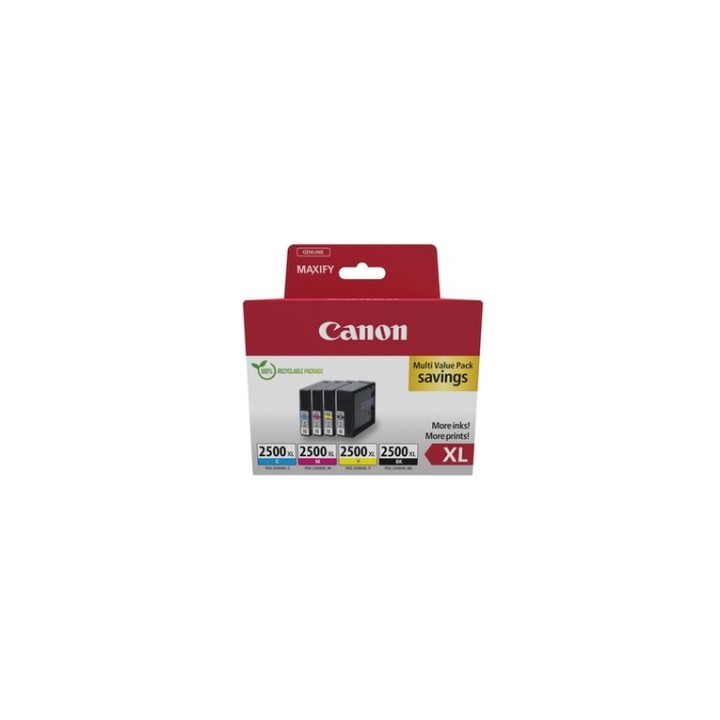 Canon PGI-2500XL BK/C/M/Y Multipack - Confezione da 4 - XL - nero, giallo, ciano