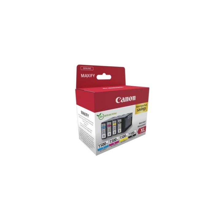 Canon PGI-1500XL BK/C/M/Y Multipack - Confezione da 4 - XL - nero, giallo, ciano