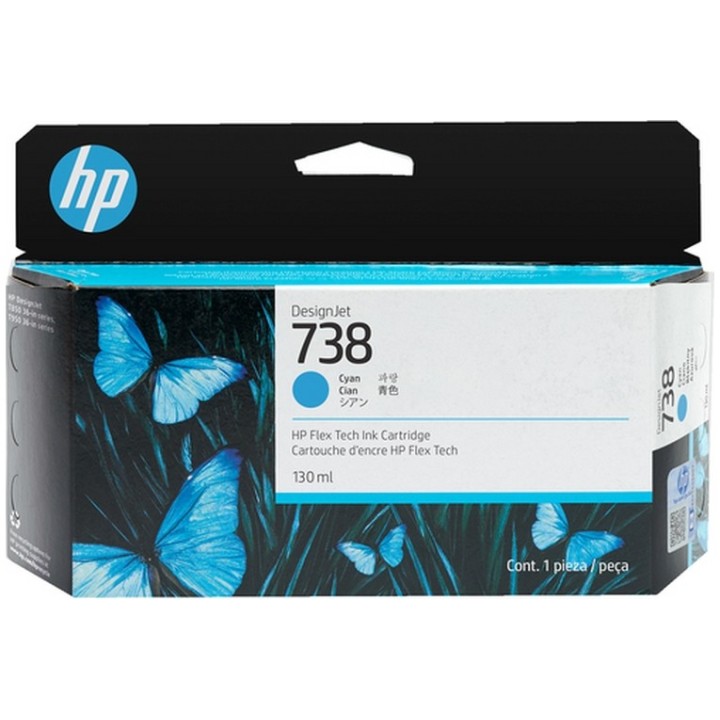 HP 738 - 130 ml - ciano - originale - DesignJet - cartuccia d'inchiostro - per D