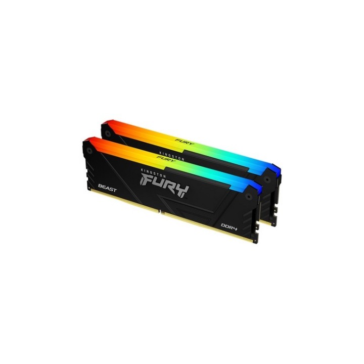 Kingston FURY Beast RGB - DDR4 - kit - 16 GB: 2 x 8 GB - DIMM 288-PIN - 3200 MHz (KF432C16BB2AK2/16)