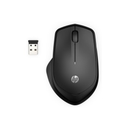 HP 285 Silent - Mouse - ergonomico - ottica - senza fili - 2.4 GHz - ricevitore (6G4E6AAABB)