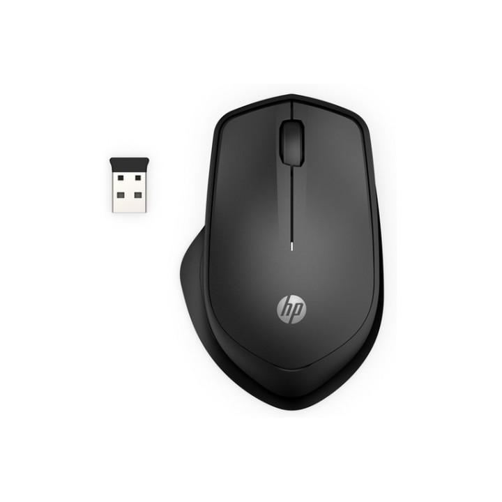 HP 285 Silent - Mouse - ergonomico - ottica - senza fili - 2.4 GHz - ricevitore (6G4E6AAABB)