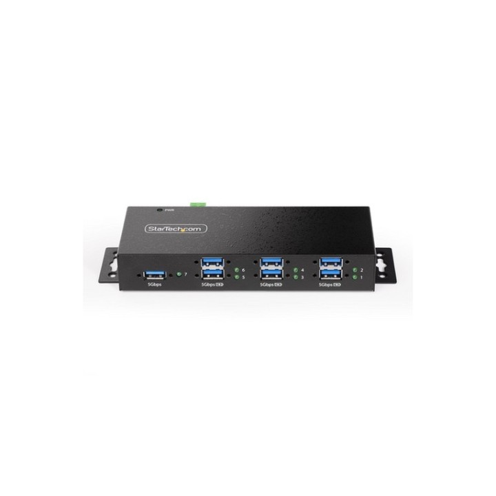Startech 7-Port Managed USB Hub with 7x USB-A, Heavy Duty with Metal Industrial