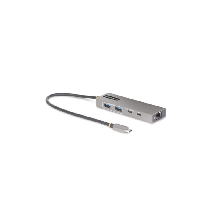Startech Hub USB-C a 3 porte, Ethernet 2,5 Gbps, 100W PD, 10Gbps - Hub - compatt (10G2A1C25EPD-USB-HUB)