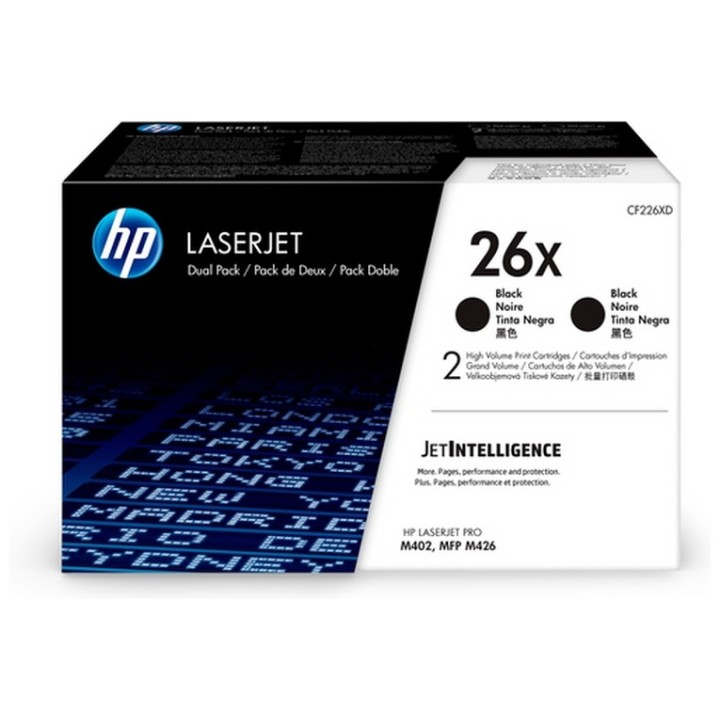HP 26X - Confezione da 2 - Alta resa - nero - originale - LaserJet - cartuccia t