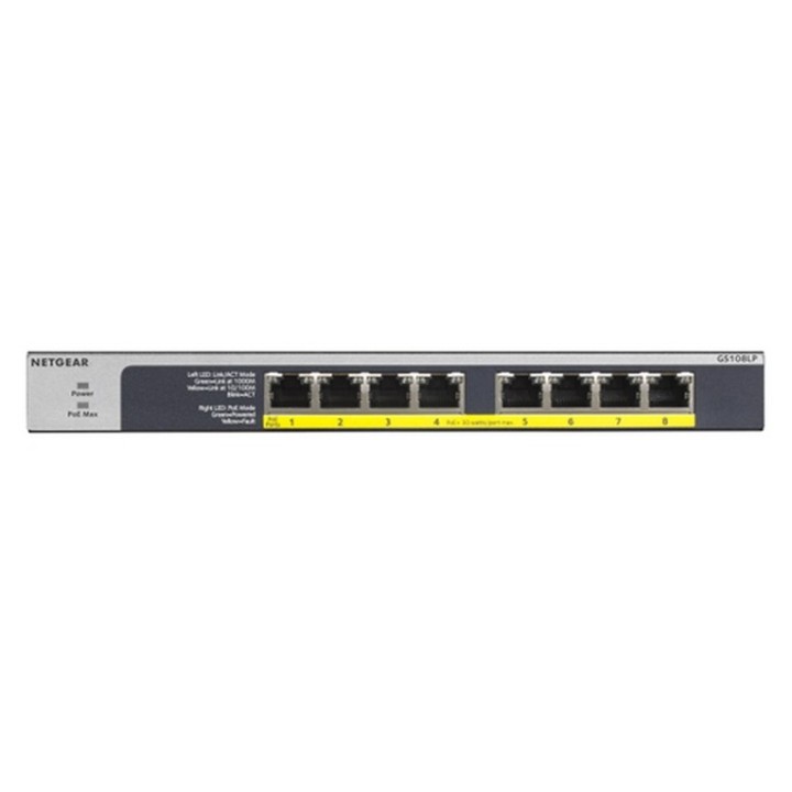 Switch Unmanaged 8 porte 1G PoE+ 60W Switch Unmanaged Gigabit a 8 porte 10/100/1 (GS108LP-100EUS) - NETGEAR