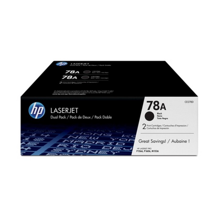 HP 78A - Confezione da 2 - nero - originale - LaserJet - cartuccia toner (CE278A