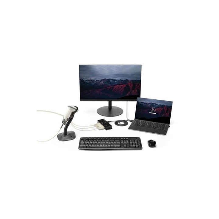 StarTech.com Hub adattatore seriale USB a DB9 RS232 4 porte - Guide DIN industri