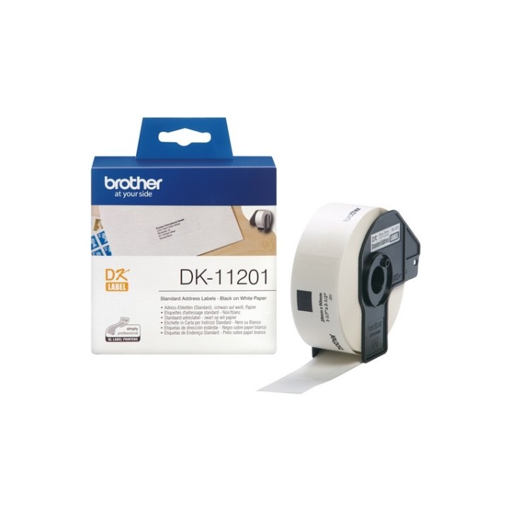 Brother DK-11201 - Nero su bianco - 29 x 90 mm 400 etichette (1 rotolo(i) x 400