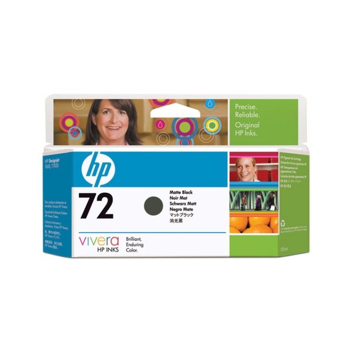 Cartuccia ink HP 72 nero opaco, da 130 ml con inchiostro HP Vivera