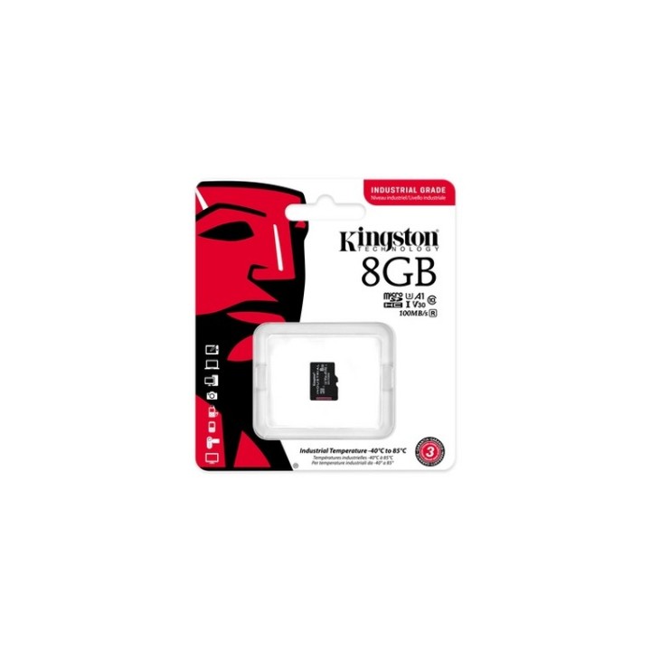 Kingston Industrial - Scheda di memoria flash - 8 GB - A1 / Video Class V30 / UH
