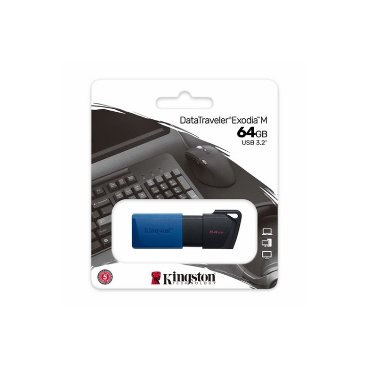 Kingston DataTraveler Exodia M - Chiavetta USB - 64 GB - USB 3.2 Gen 1 (DTXM/64GB)