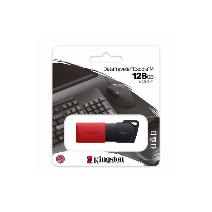 Kingston DataTraveler Exodia M - Chiavetta USB - 128 GB - USB 3.2 Gen 1