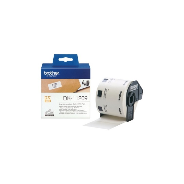 Brother DK-11209 - Nero su bianco - 800 Etichette per indirizzi - per Brother QL