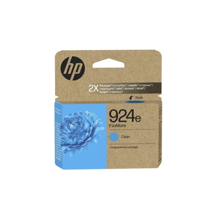 HP 924e EvoMore - 10 ml - ciano - originale - Officejet - cartuccia d'inchiostro (4K0U7NELS1)