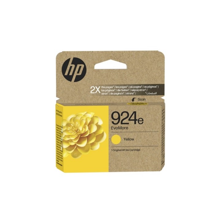 HP 924e EvoMore - 9 ml - giallo - originale - Officejet - cartuccia d'inchiostro (4K0U9NELS1)