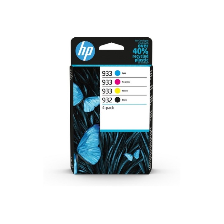 HP 932/933 Combo Pack - Confezione da 4 - nero, giallo, ciano, magenta - origina (6ZC71AELS1)