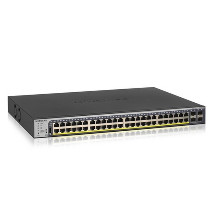 NETGEAR Smart GS752TP - Switch - L3 Lite - intelligente - 8 x 10/100/1000 (PoE+) (GS752TP-300EUS)