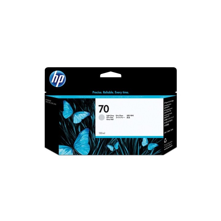 Cartuccia ink HP 70 grigio chiaro, da 130 ml con ink HP Vivera