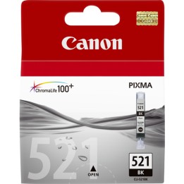 Canon CLI-521BK - 9 ml - nero per foto - originale - serbatoio inchiostro - per PIXMA iP3600, iP4700, MP540, MP550, MP560, MP62