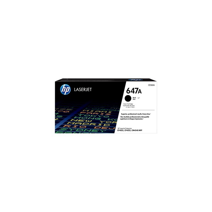 HP 647A - Nero - originale - LaserJet - cartuccia toner (CE260A) - per Color LaserJet Enterprise CM4540, CP4025, CP4525