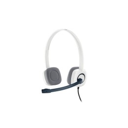 Logitech Cuffie Stereo H150 - Colore Coconut - Microfono girevole con eliminazione del rumore - Fascia per la testa regolabile 