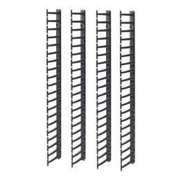 APC - Kit gestione cavo rack - nero - 20U - Compatibile TAA (pacchetto di 4) - per P/N: NBPD0160A, NBWL0355A, SMX2KR2UX145, SMX