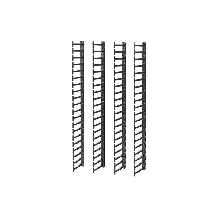 APC - Kit gestione cavo rack - nero - 20U - Compatibile TAA (pacchetto di 4) - per P/N: NBPD0160A, NBWL0355A, SMX2KR2UX145, SMX