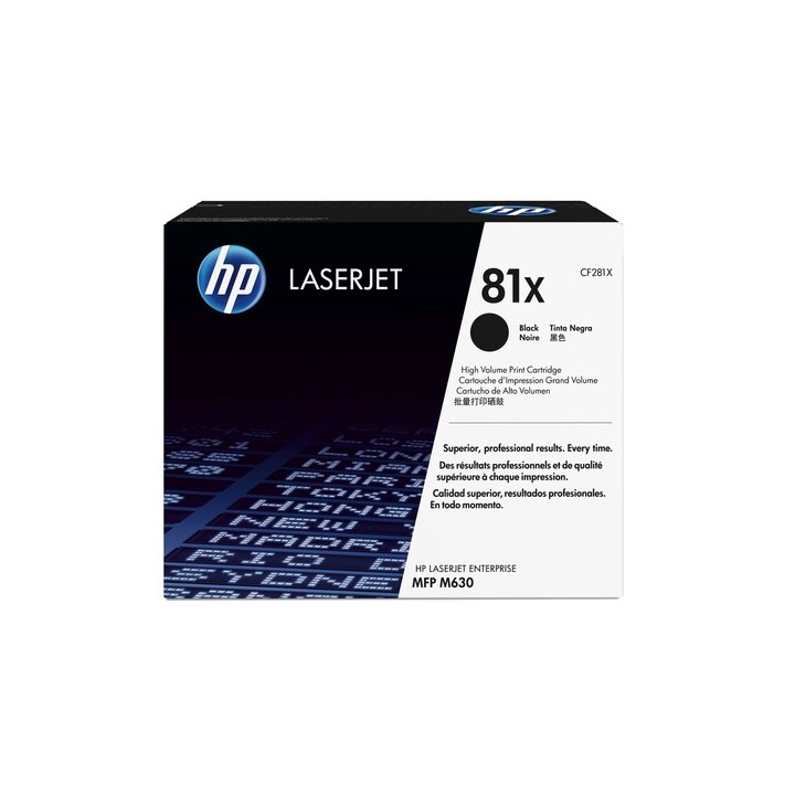 HP 81X - Alta resa - nero - originale - LaserJet - cartuccia toner (CF281X) - per LaserJet M605, LaserJet Enterprise M605, M632