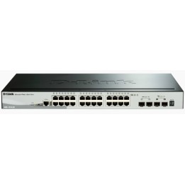 D-Link SmartPro DGS-1510-28X - Switch - L3 - gestito - 24 x 10/100/1000 + 4 x 10 Gigabit SFP+ - desktop, montabile su rack