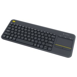 Logitech Wireless Touch Keyboard K400 Plus - Tastiera - senza fili - 2.4 GHz - Nordico - nero