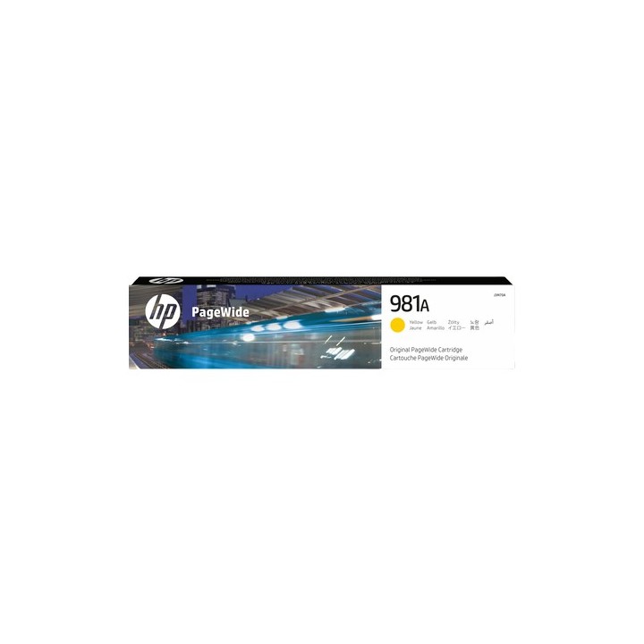 HP 981A - 69 ml - giallo - originale - PageWide - cartuccia d'inchiostro - per PageWide Enterprise Color MFP 586, PageWide Mana